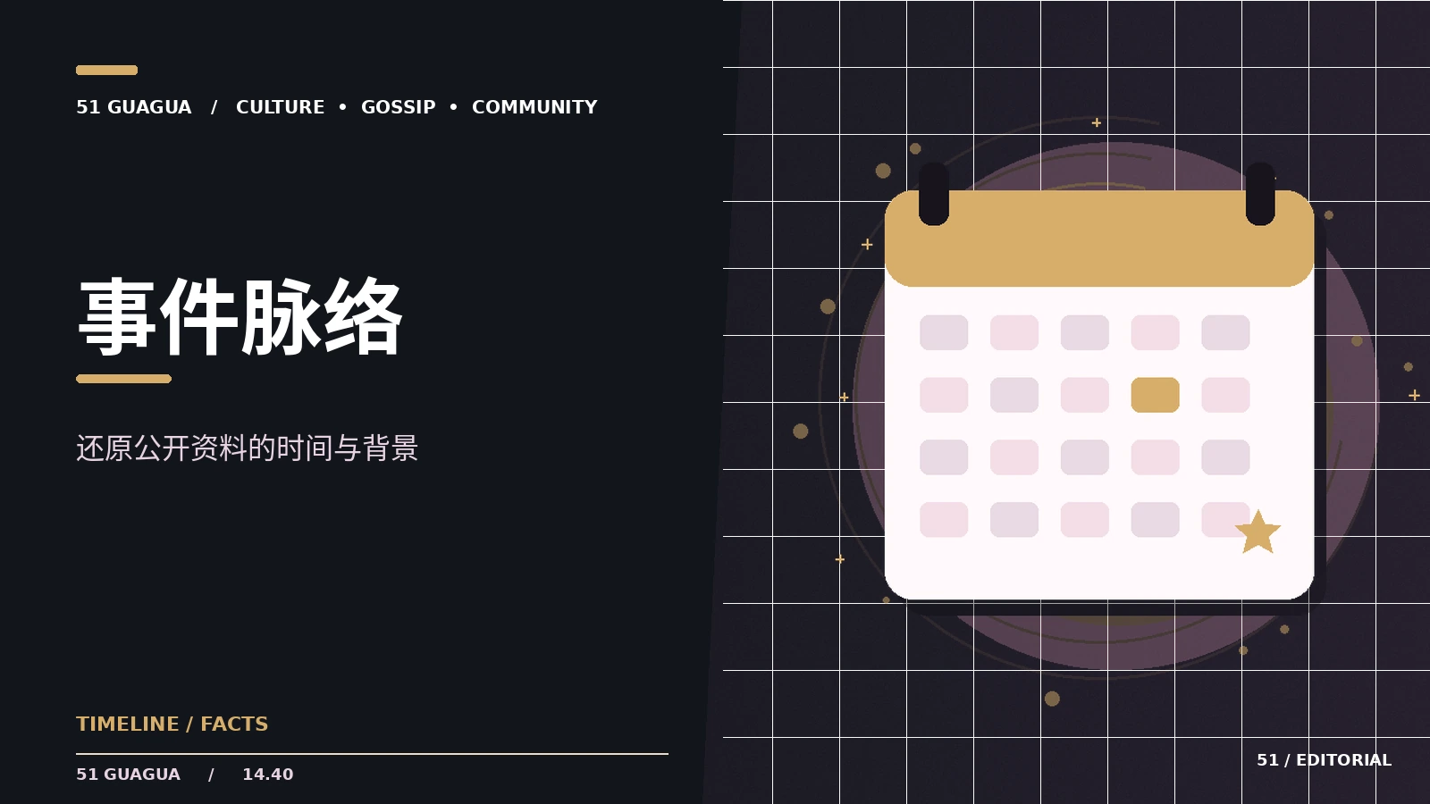 公开事件的时间线应该怎么写